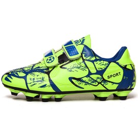 BAODLE Children's Football Boots Boys FG/AG Outdoor Football Shoes Girls TF Football Professional Training Shoes, 166fg Green, 31 EU