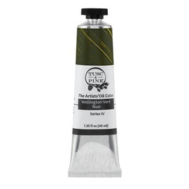 Tusc & Pine Artist Oil Paint - Wellington Vert Noir, 40 ml, Non-Yellowing, Rich & Creamy Consistency, Maximum Pigment Load, Small Batch Milled Oil Paints Made in The USA for Professional Artists