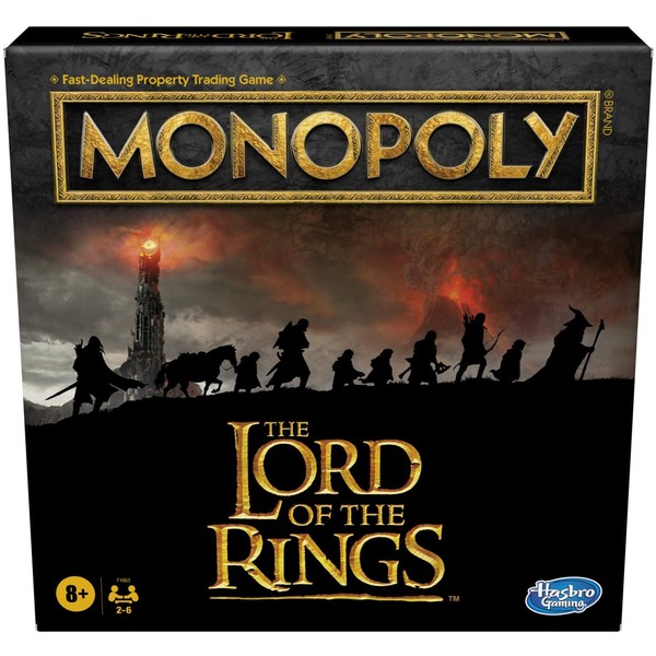 Hasbro Games Monopoly: The Lord of The Rings Edition Board Game Inspired by The Movie Trilogy, Play as a Member of The Fellowship, for Kids Ages 8 and Up ()