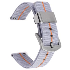 Aoeiwv Elastic Fabric Nylon Watch Band 18mm 20mm 22mm 24mm Quick Release Waterproof Military Watch Straps Premium Nylon Elastic Replacement Band Strap for Men Women