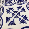 Tool Bench Hardware 3D Blue White Floral Peel Stick Vinyl