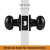 Probrico Black Door Knobs, Keyless Flat Ball Interior Door Knobs