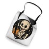 Brew-tally Cute Skeleton Sipping Coffee Tote Bag