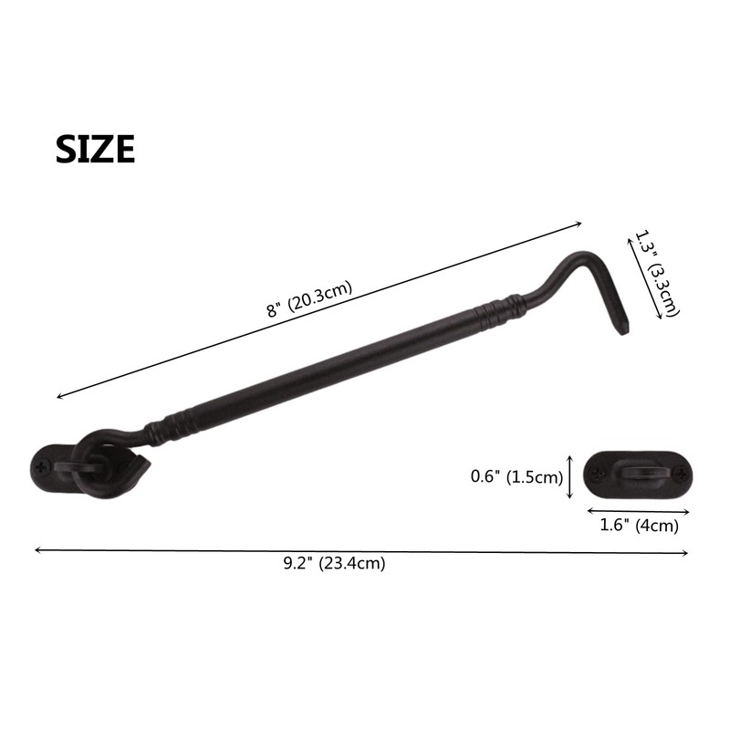 Barn Door Hook and Eye Latch 8inch Heavy Duty Solid
