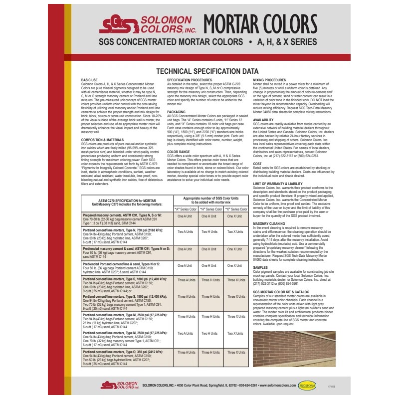 Solomon Colors: 10X Light Buff Mortar Pigment - 1 lb