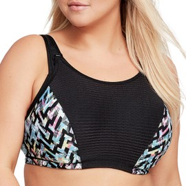 Glamorise Women's Full Figure Elite Performance Adjustable Wonderwire Sports Bra #9167, Multicoloured, 10B