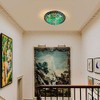 ARTZONE Tiffany Ceiling Lights, Stained Glass Ceiling Light 3-Lights 16