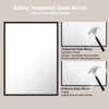 LOAAO 22"X30" Black Rectangle Bathroom Mirror Wall, Matte Black Aluminum