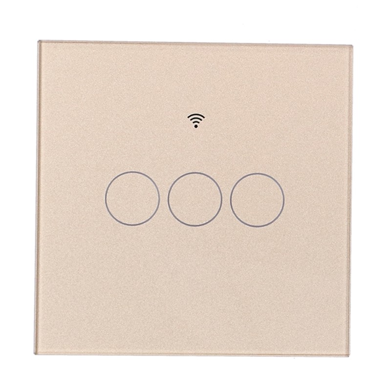 For Tuya Zigbee Light Switch 3‑Gang Remote Control Touch Switch