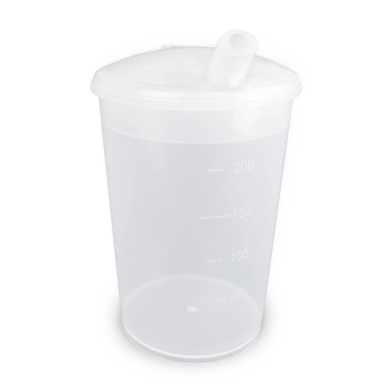Plastic Beaker with Drinking Lid | Adult Drinking Cup Drinking