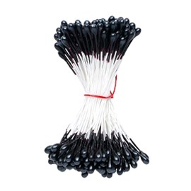 Nippon Chuko Nippon Chuko Flower Core for Knob Crafting, Black, Length 1.8 inches (4.5 cm), 144 Pieces, S54-9 for Japanese Handicrafts, Tsumami Crafting Flower Core