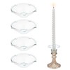 OwnMy 4PCS Glass Bobeches for Candlestick Holders, Round Glass Candle