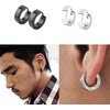 Yesallwas Earrings for Men Women,Stainless Steel Round Hoop Dot Earrings