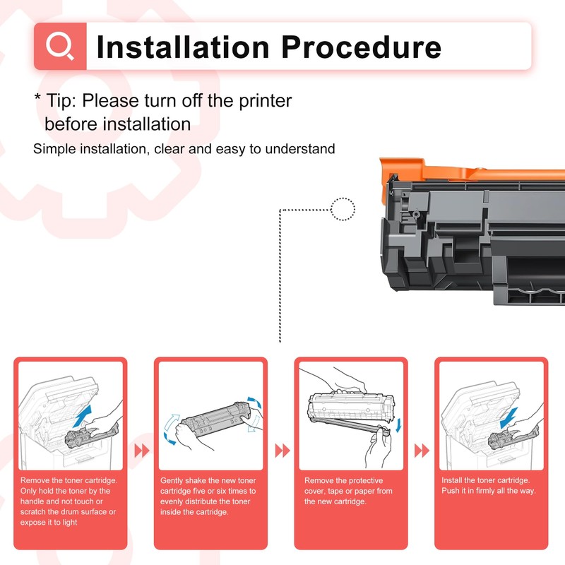 072 Toner Cartridge Replacement for Canon 072 072H Black Toner