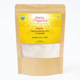 Darsa Organics Shatavari Roots Powder 8 oz | Asparagus Racemosus | Improves Digestion and Immunity | Rejuvenation of Health | Non-GMO | Kosher | Resealable Bag