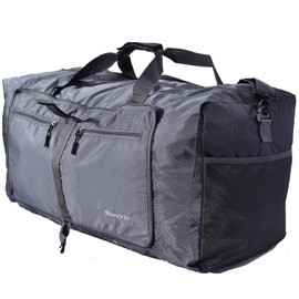 Woogwin Travel Duffel Bag Large Foldable Waterproof Overnight Bag for Beach Swim Bags Pool Sports Gym, 60L Gray, Big Size,