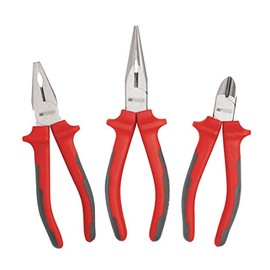 KS Tools 922.8010 Set of 3 Ultimate Tweezers, Red/Black