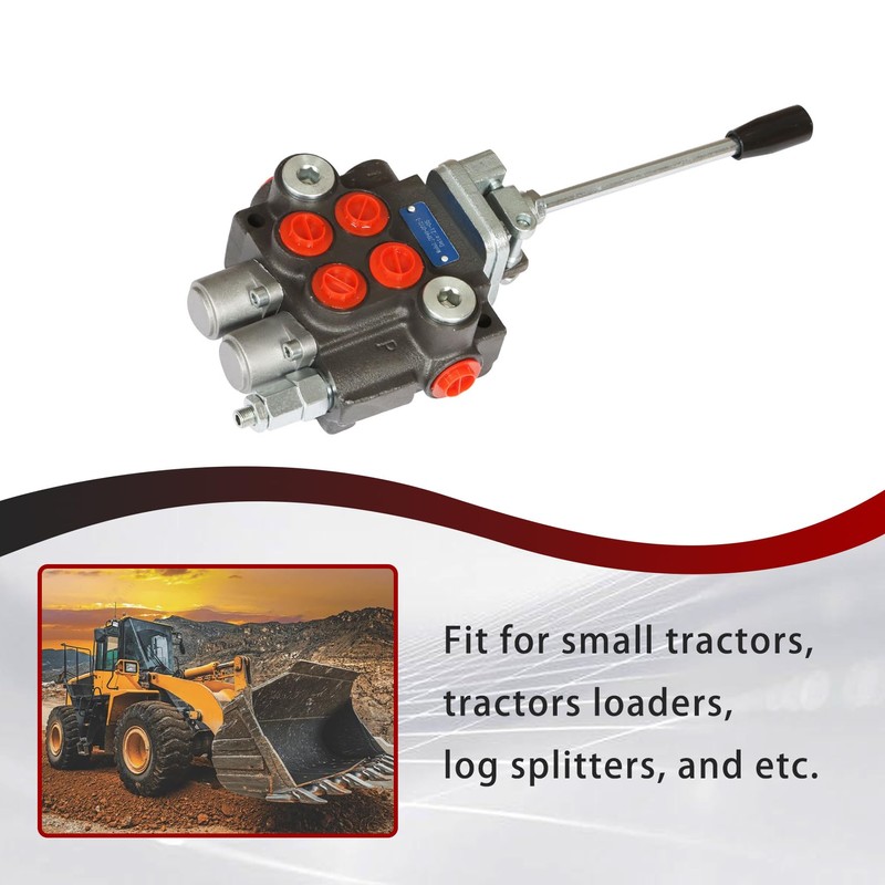 2 Spool 11GPM Hydraulic Control Valve 3600PSI BSPP Double Acting