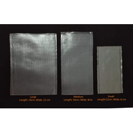 Drchoer 50pcs Water Soluble Bags PVA Fishing Mesh Universal RefillBait Bag Carp Coarse Fishing Accessories Tackles,L,M,S Available (M)