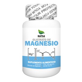 Glicinato de Magnesio 100 cápsulas, calidad Premium