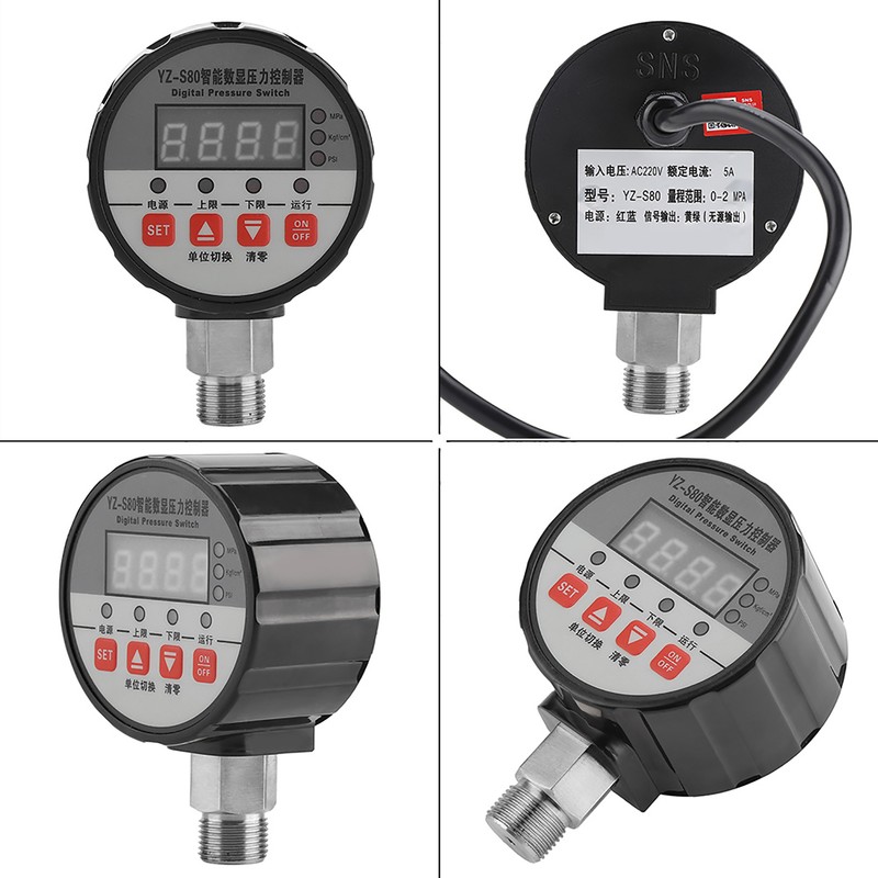 Digital Pressure Switch Controller 0-2Mpa 0.5%FS Accuracy for Water Pump
