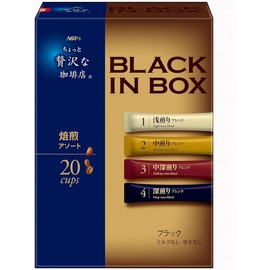 AGF Little Luxury Coffee Shop Black In Box Stick Black Roasting Assortment, 20 Bottles x 6 Boxes [Stick Coffee]