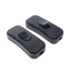 2 pieces cord switch, cable switch, 2-pin, intermediate switch, power switch, cord switch, lamp switch, light switch, light switch, connection cable, small devices or lamps, 250 V, 6 A, light switch