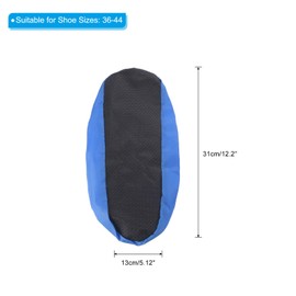 PATIKIL Reusable Shoe Covers, 3 Pair Washable Thickened Boot Shoe Covers Non-Slip Shoe Protectors Covers for Household Office Laboratory, Sapphire