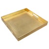 MAONAME Gold Decorative Tray with Handles, Foil Serving Tray for