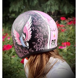 Vega V8 Retro Open Face Helmet 86027-054, Lethal Angel, Large