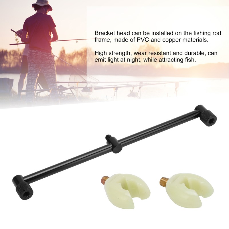 Carp Fishing Rod Support Buzz Bar with Luminous Head Aluminum