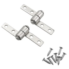 ZRM&E 2pcs 360 Degree Torque Shaft Hinge Small Metal Damper with Mounting Screws for Folding Table, Windows, Doors, Wardrobe