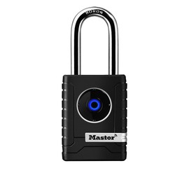 Master Lock Black Outdoor Bluetooth Smart Padlock with Keypad, Smart Locks for Tools, Gates, Sheds, 2-7/32 inches Wide, 4401LHEC
