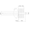 3mm x 10mm Blind Pop Rivet Countersunk Head Aluminium/Steel Shaft