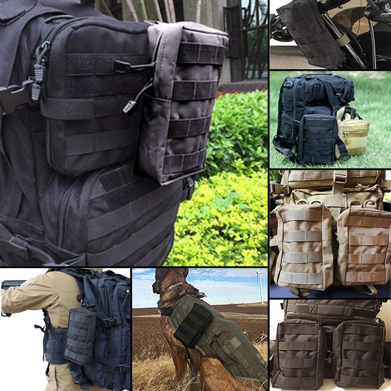 2 Pack Molle Pouches, Utility Pouch Small Water-Resistant Tactical Compact