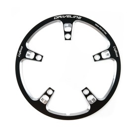 DRIVELINE SUPER GUARD Driveline Super Guard G3 Model Bicycle Cycle Bash Guard Chainring Guard BCD 5.1 inches (130 mm) (Black, Black, 52T)