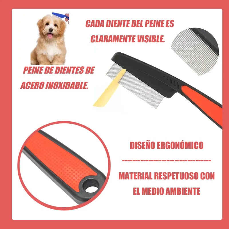 Set De 5 Peines Para Piojos Liendrera, Corto Largo Mango
