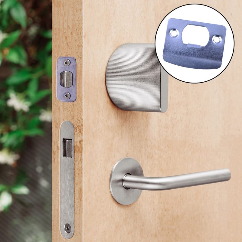 3 Pcs Door Latch Strike Plate D Shaped Striker Keep