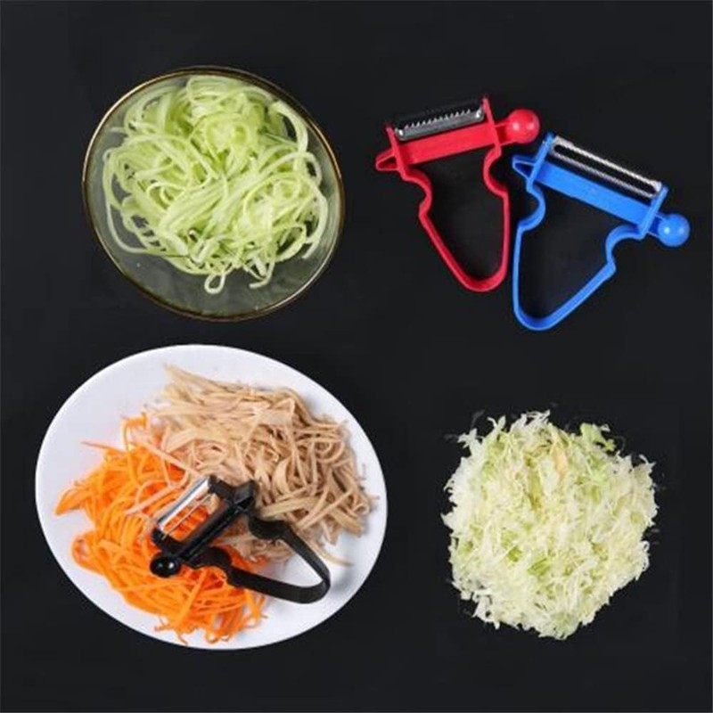 Magic Trio Peeler, Multi-Purpose Vegetable Cutter, Peeler Shredder Slicer, Easy