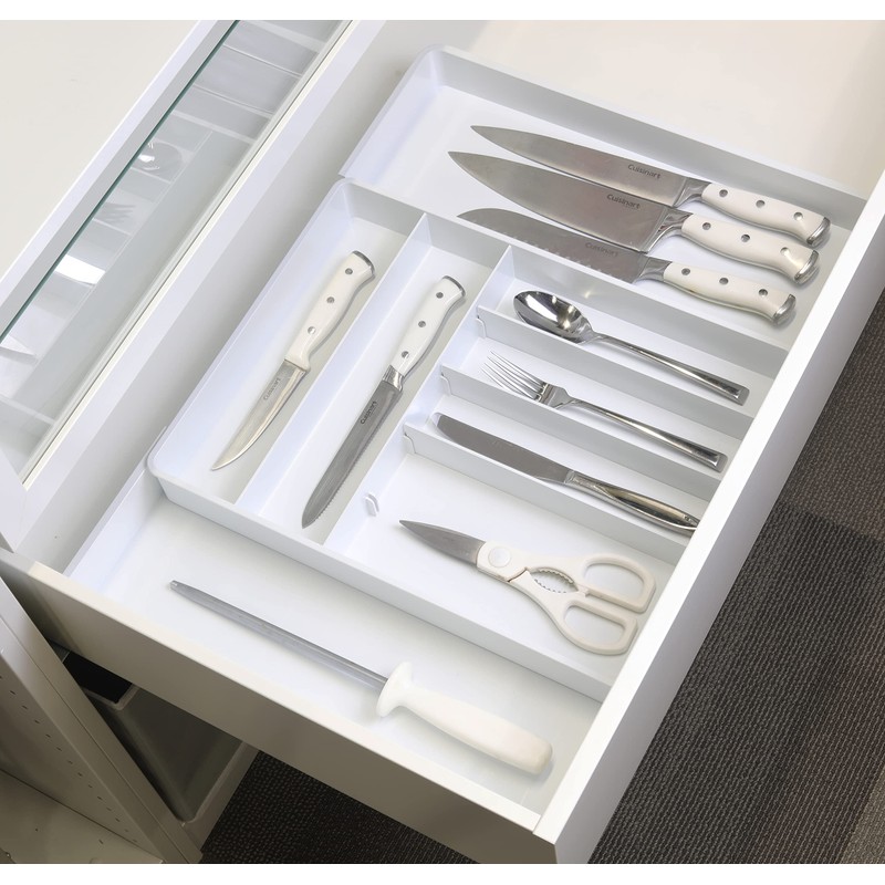 Simple Houseware Expandable & Adjustable Cutlery Drawer Organizer - Large