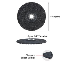 HONGUIS 7" x7/8" Silicon Carbide Grinding Disc,Cup Grinding Wheels for Granite Marble Concrete Masonry,8 Grit