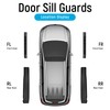 ZZEQYG 4 Pcs ABS Carbon Fiber Door Sill Protector Compatible