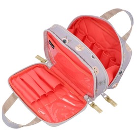 Cosmetic Pouch Functional Medium Pouch with Lip & Brush Holder Whisker Whisper 5WP-WI614 artisan & artist