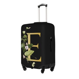 Tuizumy Decorative E Suitcase Protectors Elastic Washable Luggage Covers With Concealed Zippers For 18-32 Inch Luggage (Size S: Fits 18-21 Inch)