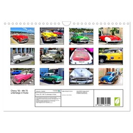 Chevy '50 - Mit 75 unterwegs in Kuba (Wandkalender 2026 DIN A4 quer), CALVENDO Monatskalender