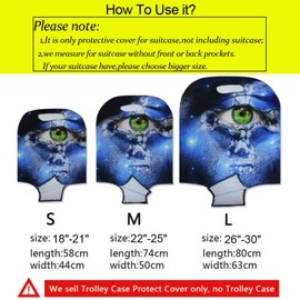 Coloranimal Creative Flower Travel Suitcase Luggage Cover Thicken Elastics Dust Truck Protector Case Apply to "18-21" Inch Perfect Carrying on Accessories