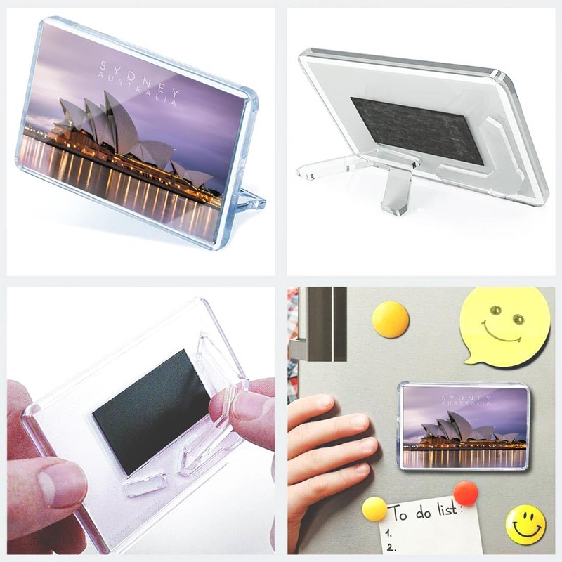 Classic Rectangle Magnet with Stand - Sydney Opera House Sunset