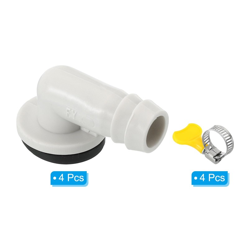 PATIKIL 15mm Air Conditioner Drain Hose Connector, 4 Pcs Universal