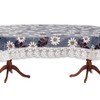 CASA-NEST Plastic Flowered Oval Shaped 4 to 6 Seater Table