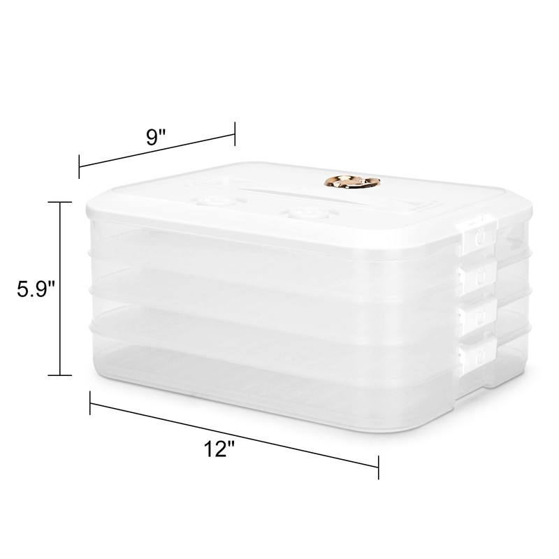 OFFKITSLY Food Storage Containers with Lids, Plastic Cookie Storage Containers